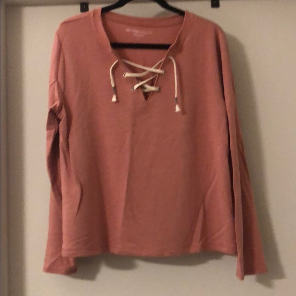 Beyond Yoga lace up sweatshirt